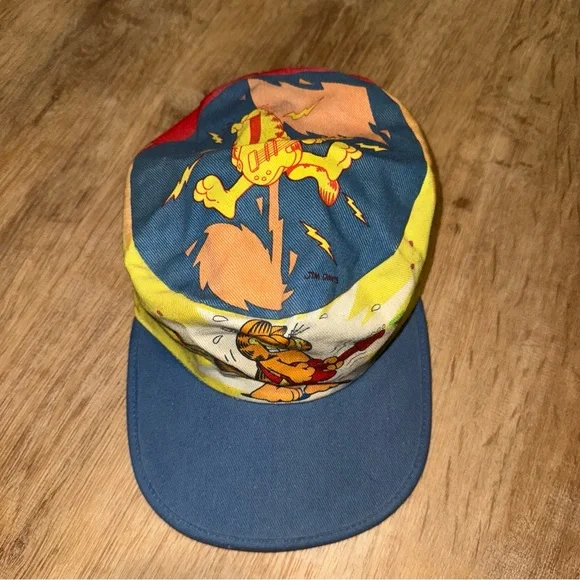 Official Garfield Hat Truckers Cap Bucket Hat All Over Comic Art Cartoon 1978 OS - Picture 2 of 8